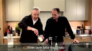 aerolatte  milk frother makes three layer caffè latte macchiato [upl. by Auhs]