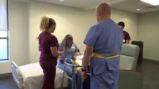 Physical Therapy Transfer Training  How To Transfer From Wheelchair To Bed [upl. by Torrey]