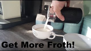 How to Get More Froth from Your Nespresso Coffee Aeroccino  Nespresso tips and help [upl. by Esten]