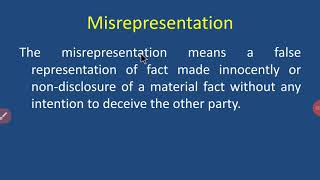 Misrepresentation [upl. by Ailes]